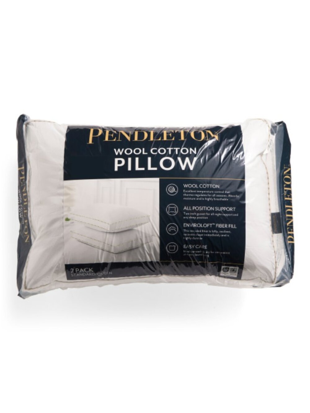 PENDLETON 2pk Wool And Cotton Year Round Pillows